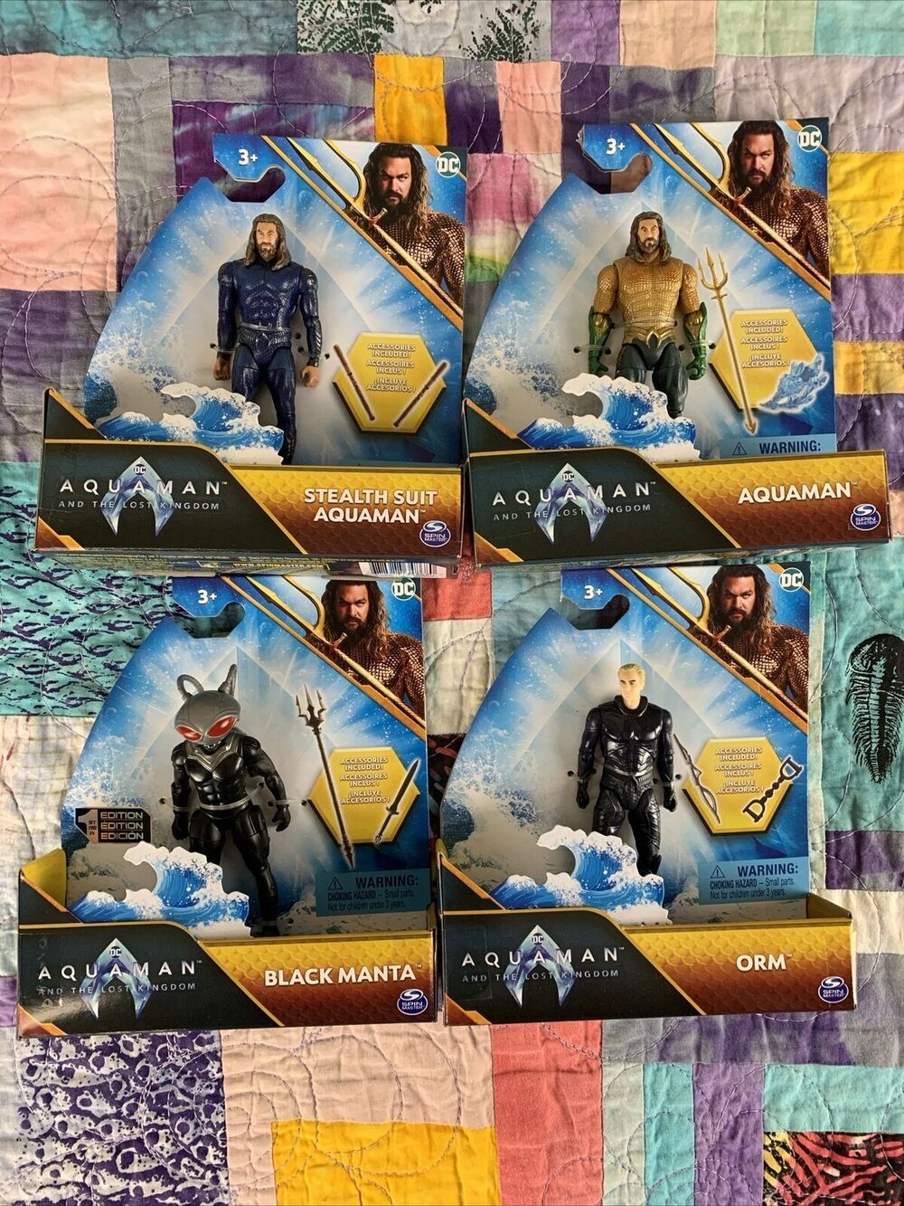 Spin Master (Set of 4) DC Aquaman & The Lost Kingdom Aquaman 4"Stealth-Orm-Manta